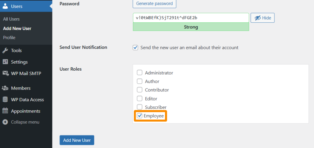 New role added and can be assinbged to new or existing users on the site.