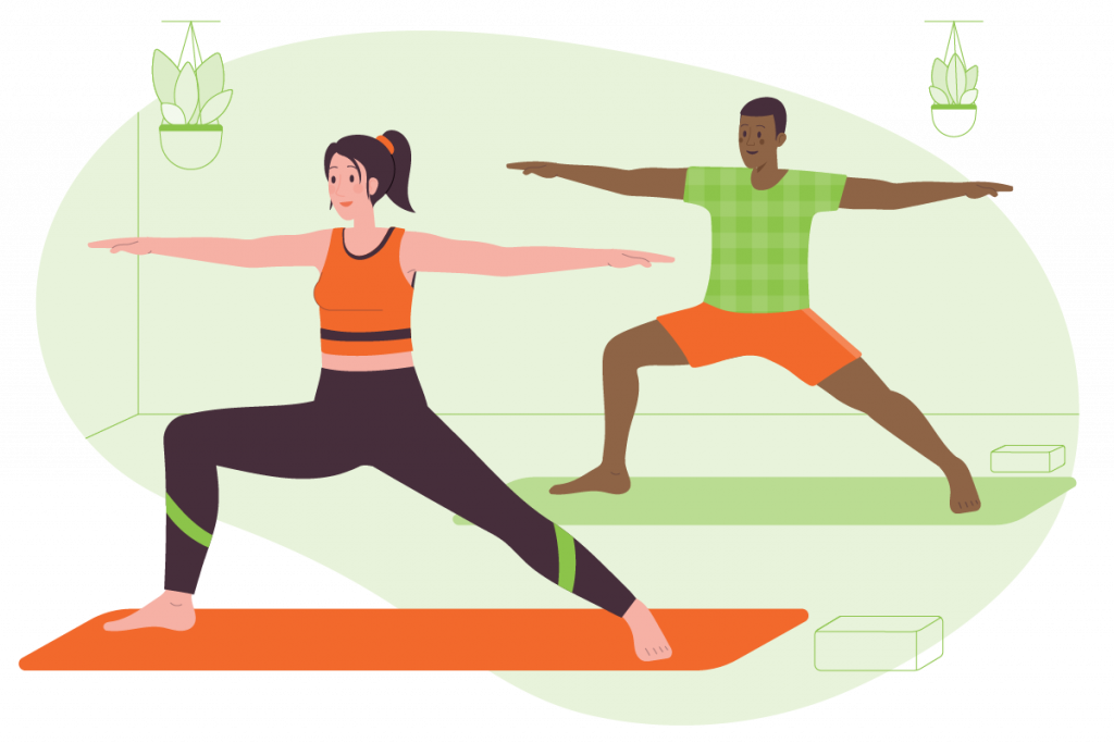 Yoga Studio Scheduling Illustration