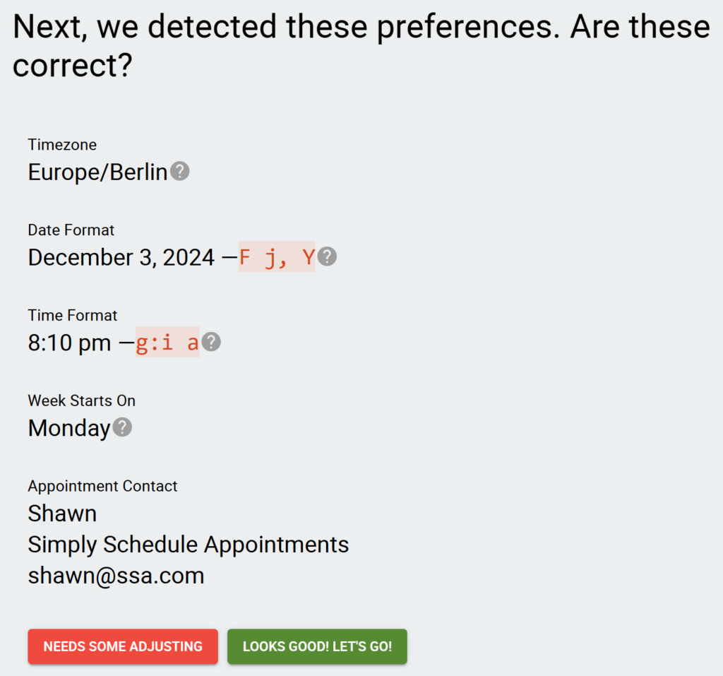 The image depicts the General Settings section and the options linked to it on the setup wizard.